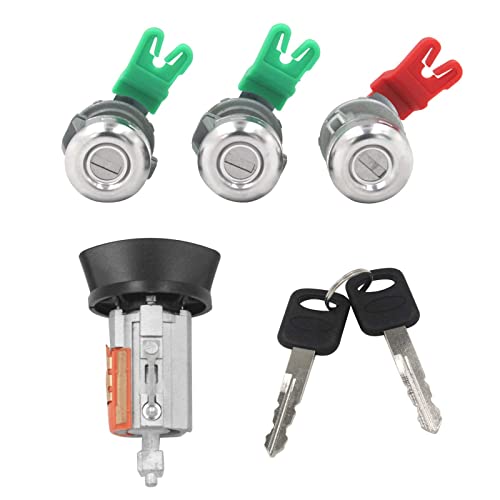 Ignition Switch Lock Cylinder Door Lock Cylinder Compatible with Ford Explorer Sport Trac 20012004 F150 19972003 F250 F350 19982004 Replace OE LC6177 DL5885 322347 597638No Chip