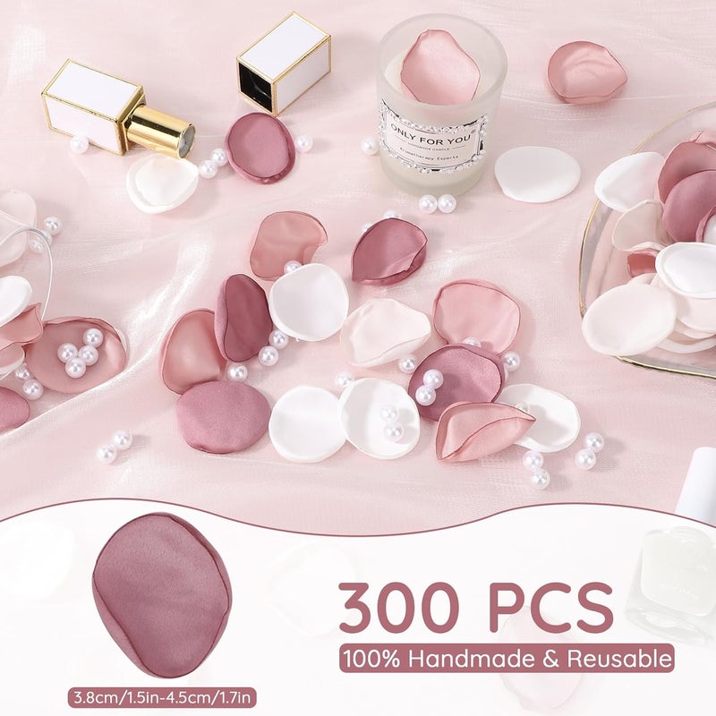 Suream 300 Pieces Silk Rose Petals, Faux Flowers Petals for Flower Girl Basket, Aisle Decorations for Wedding Ceremony, Romantic Dinner Table Centerpieces Bridal Shower Party Decor - Image 2