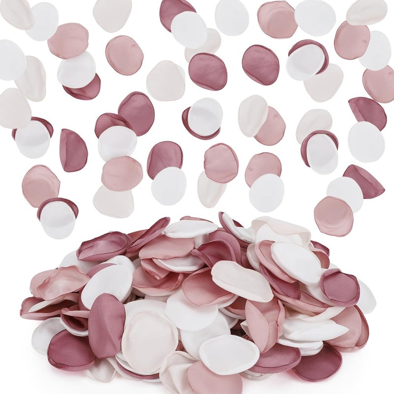 Suream 300 Pieces Silk Rose Petals, Faux Flowers Petals for Flower Girl Basket, Aisle Decorations for Wedding Ceremony, Romantic Dinner Table Centerpieces Bridal Shower Party Decor - Image 1