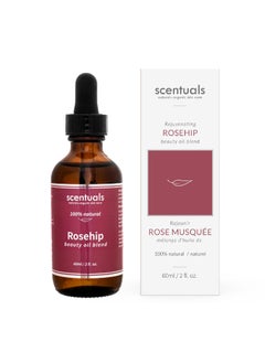 Rosehip Facial Oil Blend Face Moisturizer with Pure Rosehip Grapeseed Oil Apricot Oil Safflower Oil Vitamin E for Deep Hydration Protection and Versatile Anti Aging Skincare 2 floz  60 ml