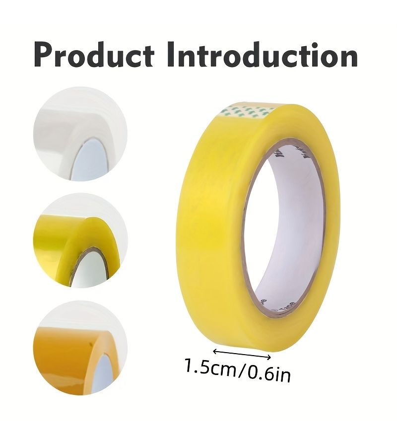 1 Pack BOPP High Transparency Tape 15mm Wide Quick Access No Residue Easy To Carry Space Saving Ideal For Delicate Tasks For Home Office Student Artists Creative Individuals - Image 2