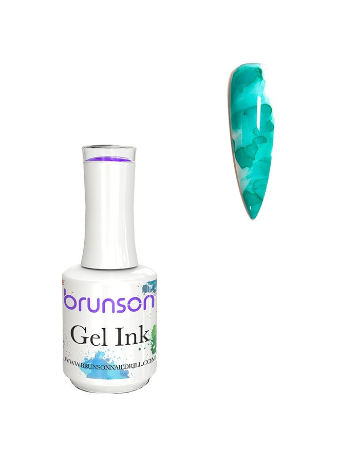 brunson Gel Ink Nail Polish Watercolor Ink Gel Nail Polish Flower Nail Art Blossom Gel for Spreading Marble Effect Soak Off UV Gel Manicure 15mlBGI04 - Image 1
