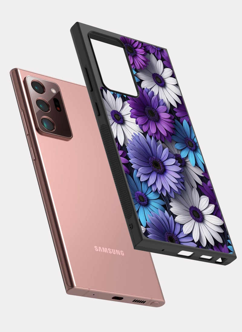 بكسلات كفر سامسونج جالكسي نوت 20 الترا ورود بنفسجي ازرق - Image 2