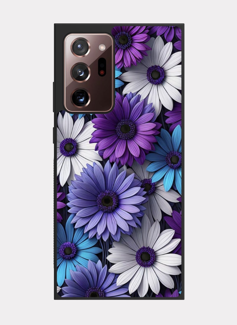 بكسلات كفر سامسونج جالكسي نوت 20 الترا ورود بنفسجي ازرق - Image 1