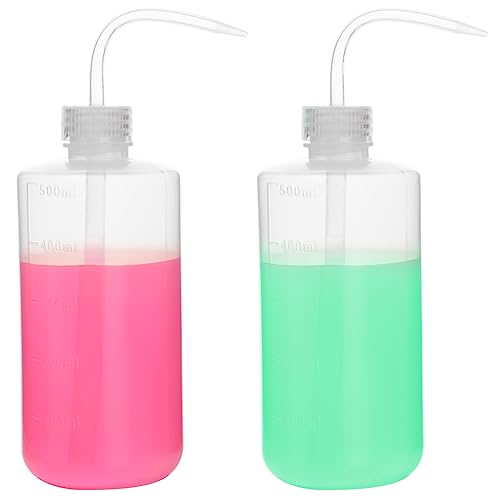 stonylab Chemical Wash Bottle 2Pack Plastic Safety Lab Squeeze Wash Bottle LDPE with Narrow Mouth 500 ml 16 oz2 Bottle - Image 3