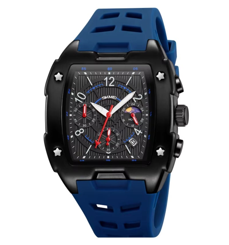 SKMEI 9345 Multifunctional Silicone Belt Quartz Movement Watch - Image 1