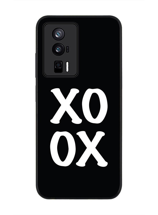 Stylizedd Rugged Black edge case for Xiaomi Poco F5 Pro 5G / Xiaomi Redmi K60 / Xiaomi Redmi K60 Pro Slim fit Soft Case Flexible Rubber Edges Anti Drop TPU Gel Thin Cover - XOXO - Image 1