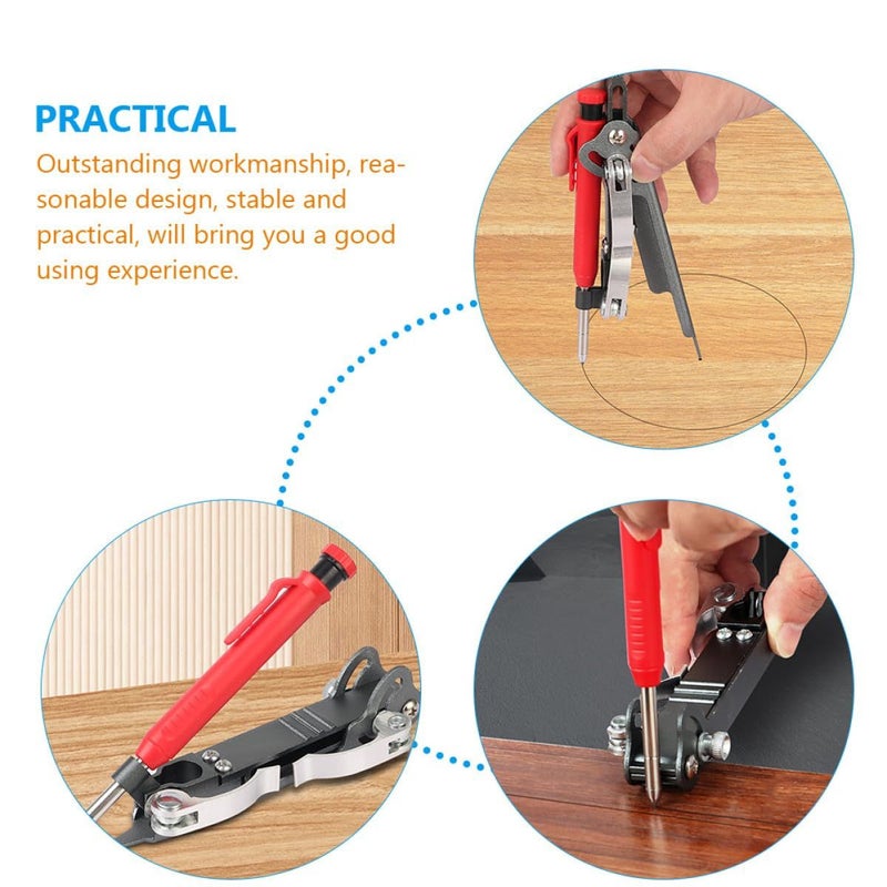 Multi Function Contour Gauge Tool 10 Inch Woodworking Profile Gauge for Carpenter DIY Measurement - Image 4