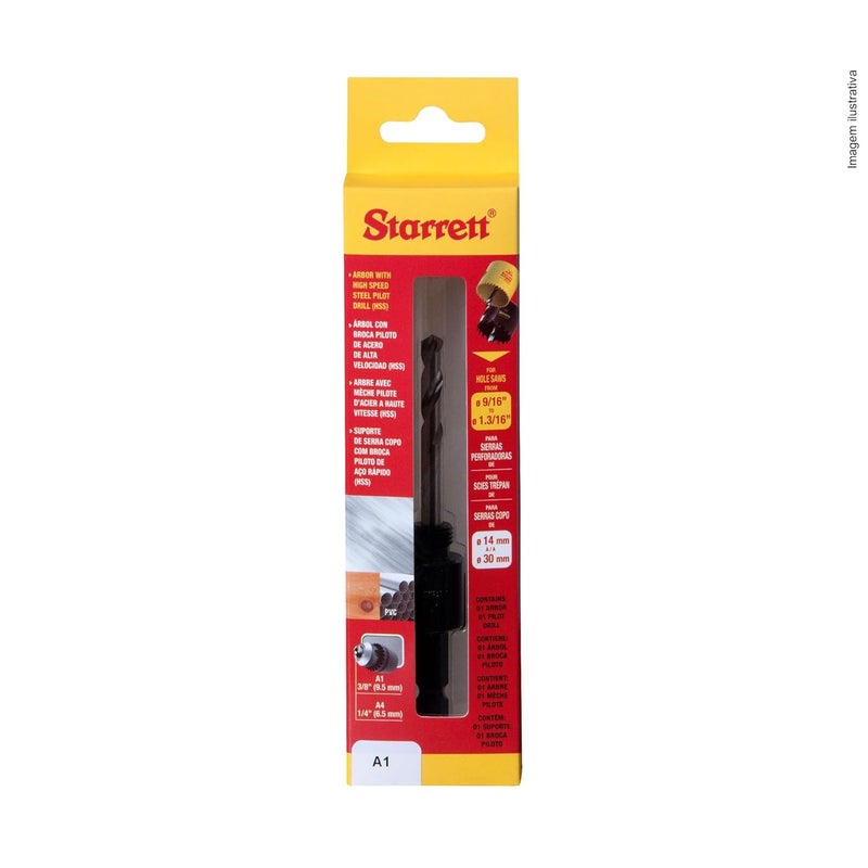 Starrett Arbor with with 14 Pilot Drill  Fits Hole Saws from 1430mm 9161316 Diameter  1132 Shank Size 1220 Screw Thread  A1 - Image 2
