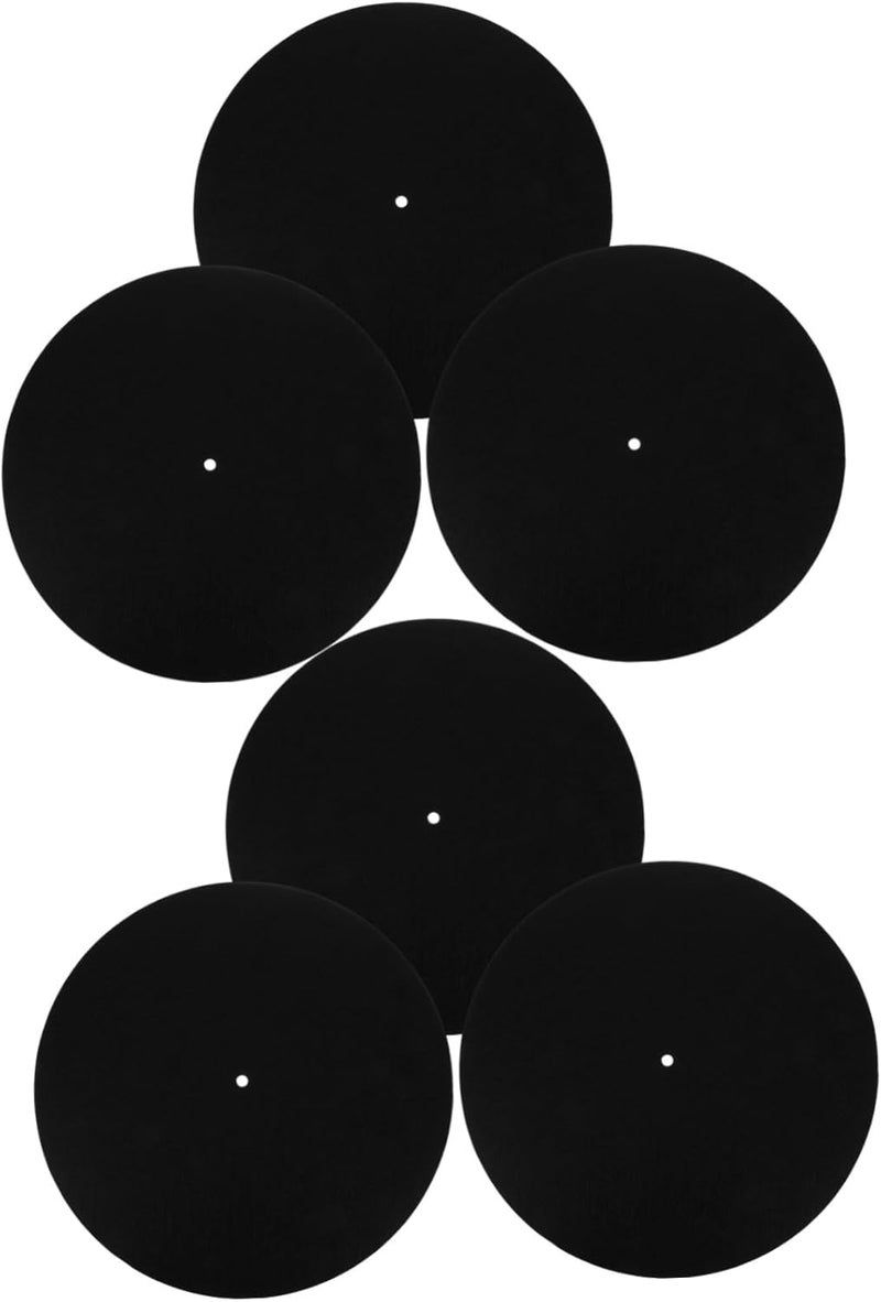6pcs Vibration Turntable Mats for Vinyl Record Players Non-skid Platter Pads - Image 1