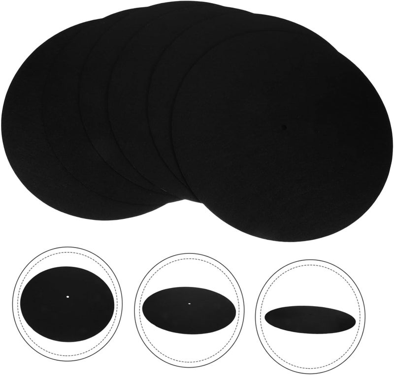 6pcs Vibration Turntable Mats for Vinyl Record Players Non-skid Platter Pads - Image 2