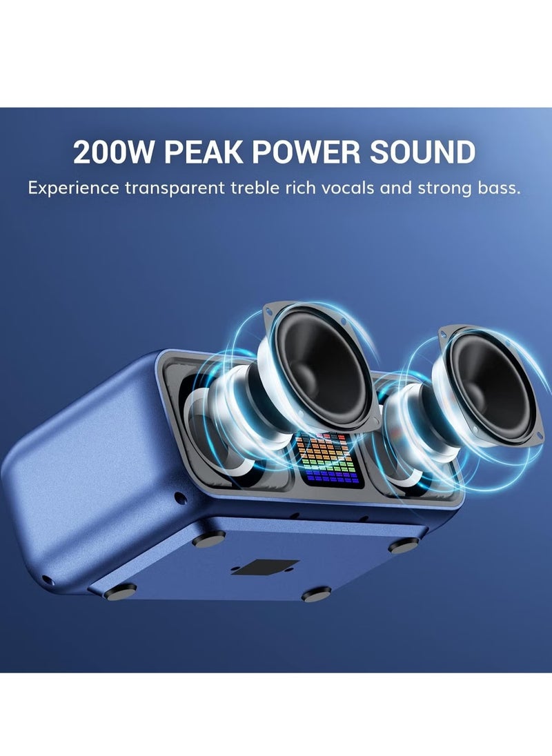 TONOR K9 Karaoke Machine – Powerful Bluetooth Speaker with 2 Wireless Microphones, LED Lights & PA System for Home, Weddings & Outdoor Parties, USB/TF/AUX Compatible, Works with Android, iPad, TV & PC  - Image 2
