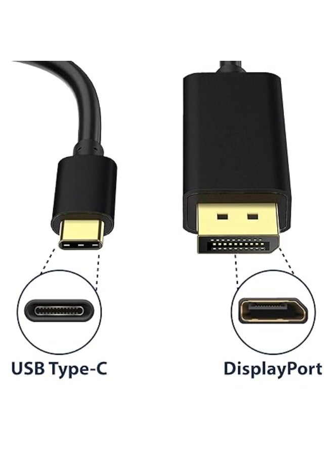 USB-C to DisplayPort Cable, 1.8m – 4K@60Hz Thunderbolt 3 Compatible Adapter - Image 2