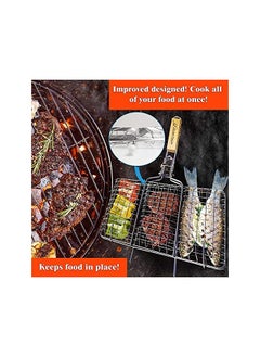 GO2CAMPS 6294002539222 Barbeque Grill With Net Wooden Handle, 05 Size  - Image 5