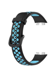 Suitable For Huawei Bracelet 8 Two-color Strap Huawei Bracelet Huawei Band8 Two-color Nike Strap-Color:Black + Blue