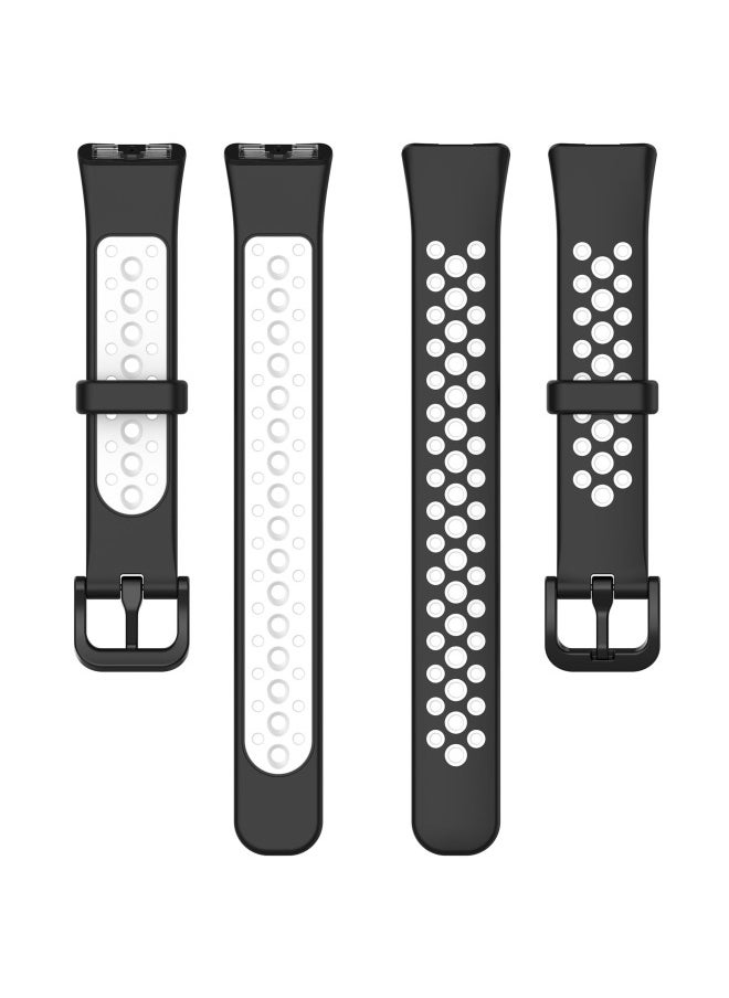 Generic - Suitable For Huawei Bracelet 8 Two-color Strap Huawei Bracelet Huawei Band8 Two-color Nike Strap-Color:Black + Blue - Image 1