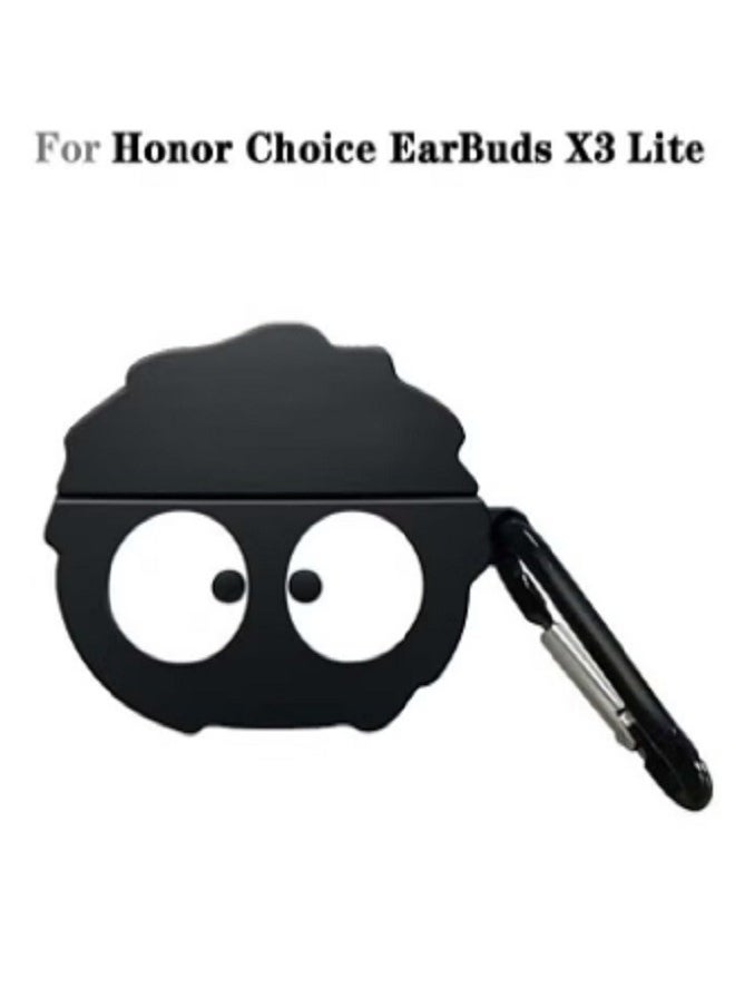 dida-cosmos - Protective Silicone Case Cover for Honor Choice EarBuds X3 Lite In-Ear Earphones Black - Image 1