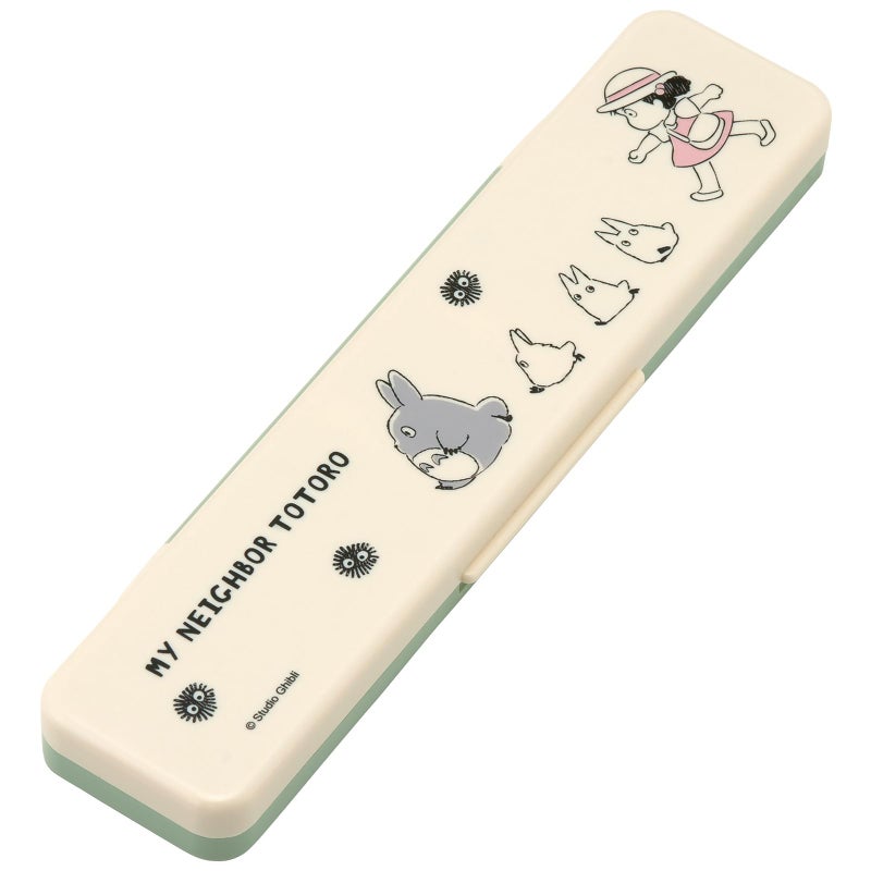 Skater Totoro Utensil Set - Includes Reusable Chopsticks, Spoon and Carrying Case - Authentic Japanese Design - Durable, Dishwasher Safe - Marching - Image 2