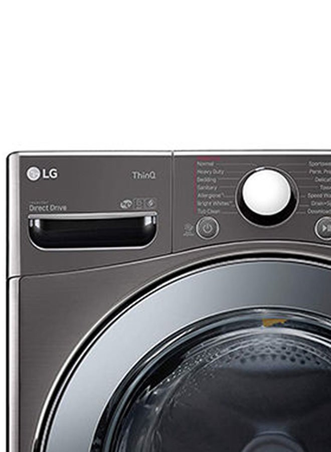 LG 20/12 KG Front Loading Washer & Dryer With TurboWash, Steam With 6Motion Inverter Direct Drive Motor, 1100 RPM, Steam Technology 3375 W F20L2CRV2E2 Black - Image 3