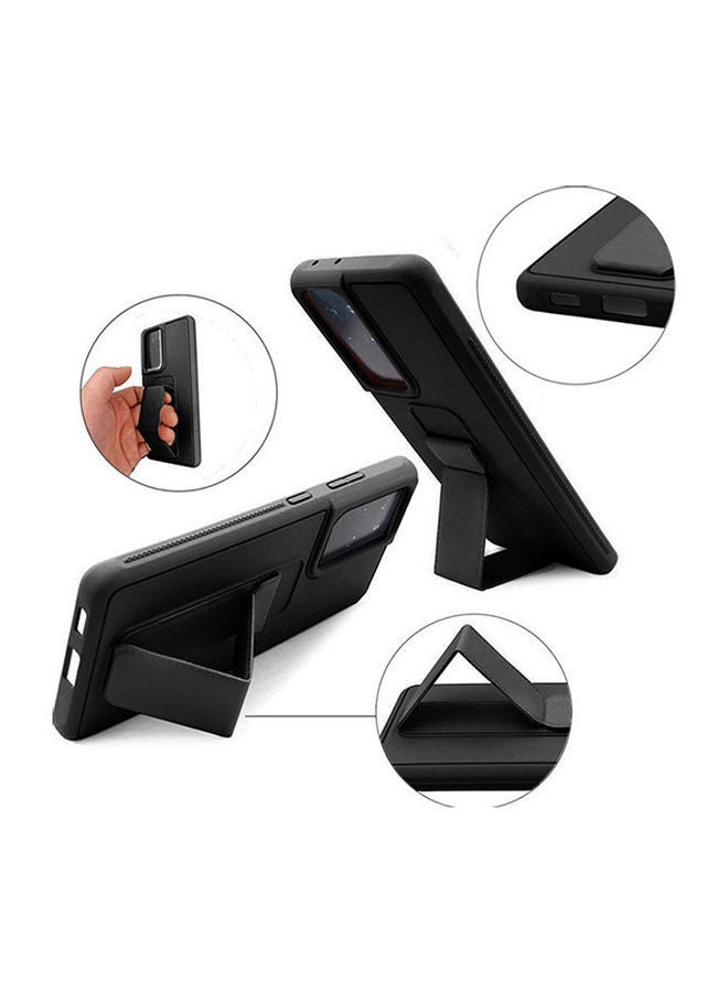 NIBEMINENT Pack Of Ceramic Nano Screen Protector With Silicone Hand Band Grip Cover Case For Samsung Galaxy S21 Ultra 5G Black/Clear - Image 4