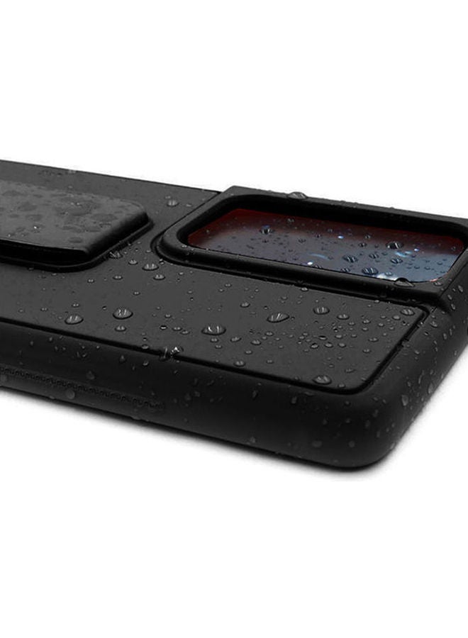 NIBEMINENT Pack Of Ceramic Nano Screen Protector With Silicone Hand Band Grip Cover Case For Samsung Galaxy S21 Ultra 5G Black/Clear - Image 5