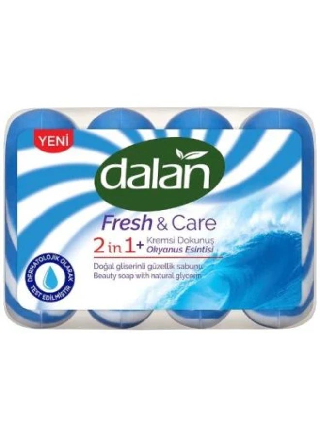 Fresh & Care 2-in-1 Soap with Ocean Breeze – 4 × 90g