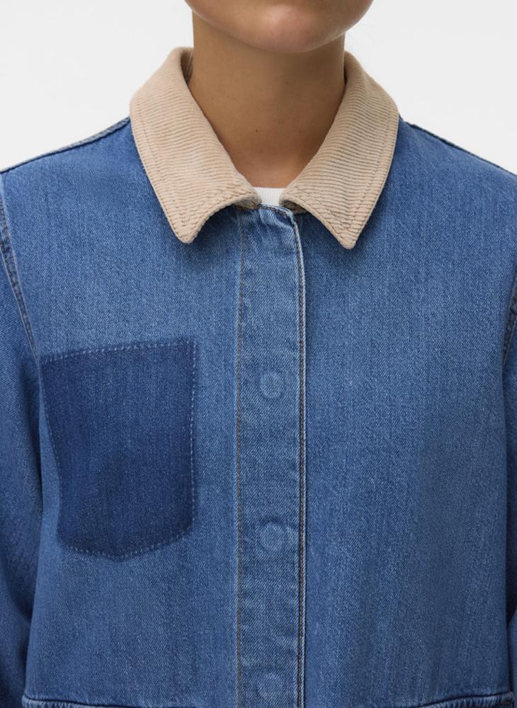 فيرو مودا جاكيت دنيم بأكمام طويلة للعمل من فيمنيا - Image 3