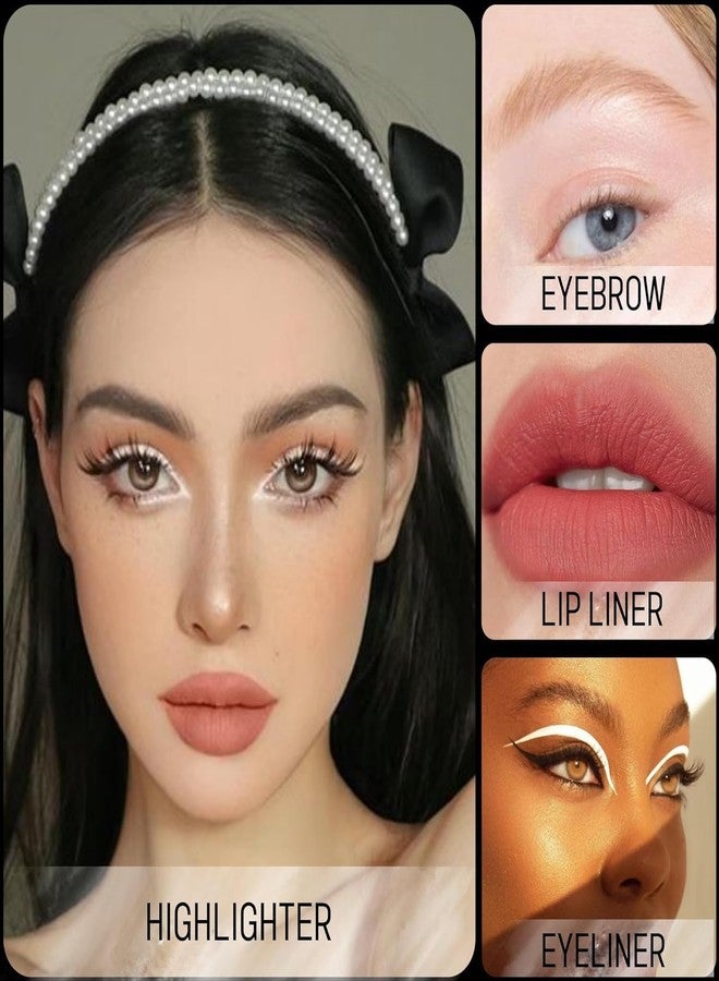 KICKZU 4-in-1 Makeup Pen Lip Liner, Eye Liner, Highlighter, Brow Liner | Smudgeproof and Waterproof Kajal for Women Highly Pigmented, Rich Texture, Matte Finish, One-Swipe Application, Travel-Friendly - Image 5