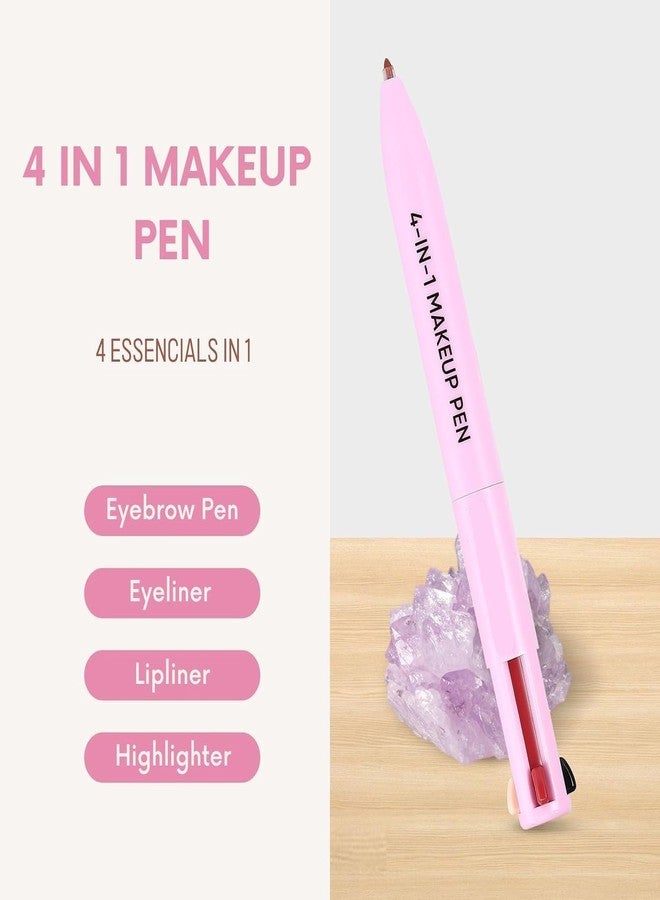 KICKZU 4-in-1 Makeup Pen Lip Liner, Eye Liner, Highlighter, Brow Liner | Smudgeproof and Waterproof Kajal for Women Highly Pigmented, Rich Texture, Matte Finish, One-Swipe Application, Travel-Friendly - Image 3