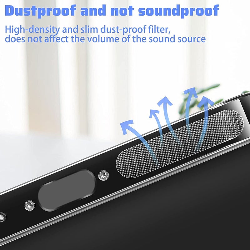 Kidoca Mobile Phone Anti Dust Plug Adhesive Mesh Net Speaker Stickers for Universal Android & iPhone Protector Mobile Accessories (Dust Protector 24 Pcs Cloth-Black) - Image 5