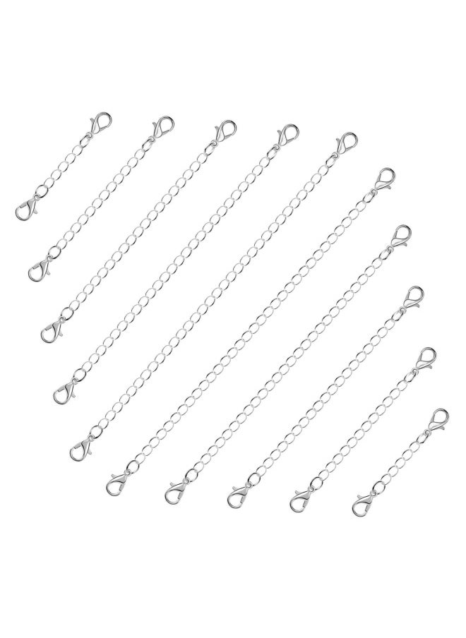 anezus 10Pieces Necklace Extenders Jewelry Extenders For Necklaces Silver Bracelet Extender Chain Extenders For Necklace Bracelet And Jewelry Making Assorted Sizes  - Image 4