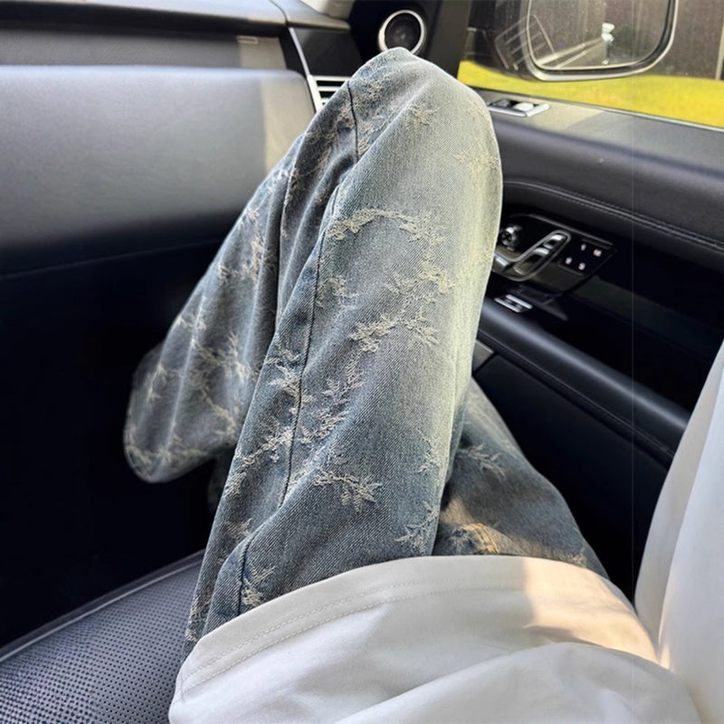 Unisex Classic Denim Jeans Loose Fit Daily Outdoor Wear - Image 2