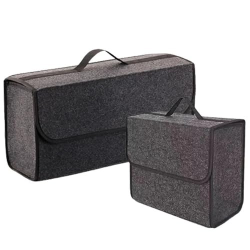 JVCV® COMBO PACK - Car Trunk Boot Organizer, Car Storage and Organizer Anti Slip Car Accessories Organizer for Car, Suv, Sedan, Truck, Minivan Anti Slip Bottom (LARGE + SMALL). - Image 1