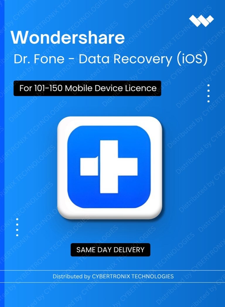 واندرشير د.فون - استعادة البيانات (iOS) | 101-150 جهاز محمول | ترخيص رقمي | توصيل في نفس اليوم