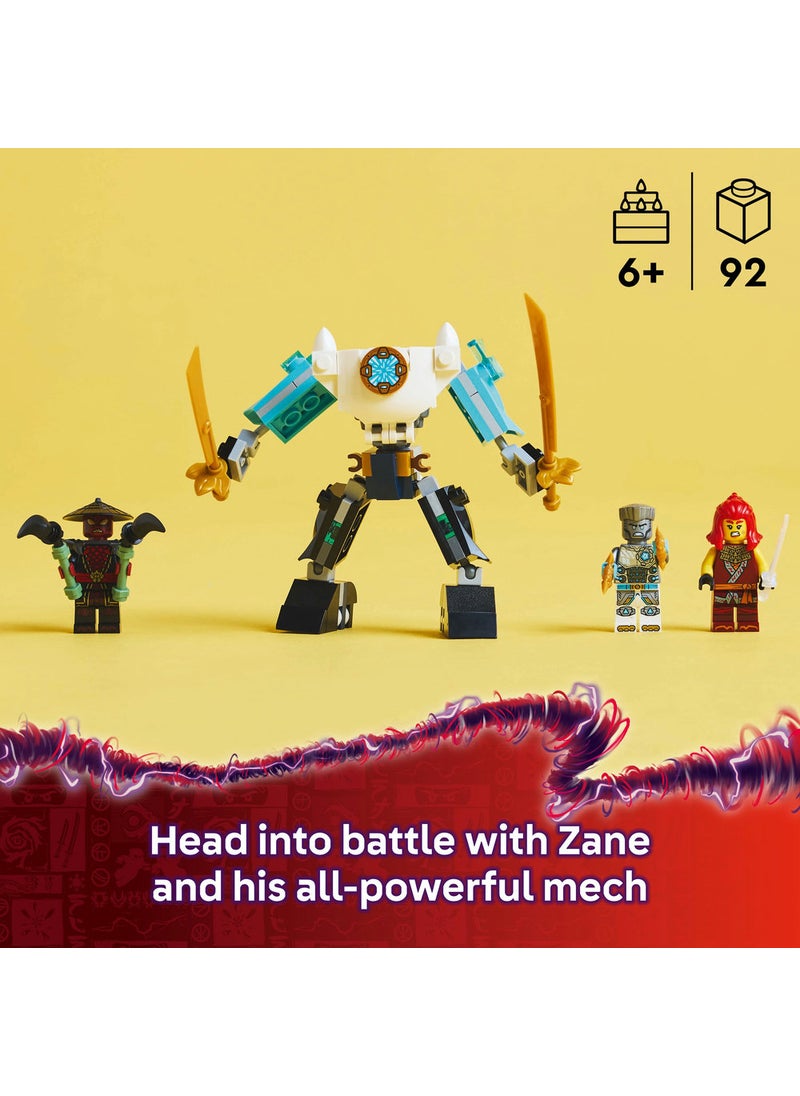 LEGO NINJAGO® Zane’s Battle Suit Mech Pretend Play Toy Set 71827 (92) Pieces  - Image 3