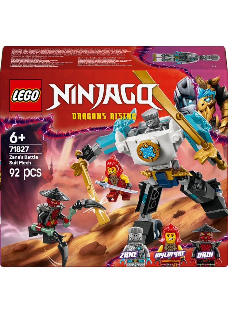 LEGO NINJAGO® Zane’s Battle Suit Mech Pretend Play Toy Set 71827 (92) Pieces  - Image 2