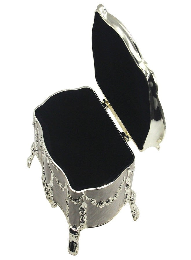 AVESON Luxury Vintage Metal Alloy Jewelry Box Ring Trinket Case Christmas Birthday Gift, Small - Image 2