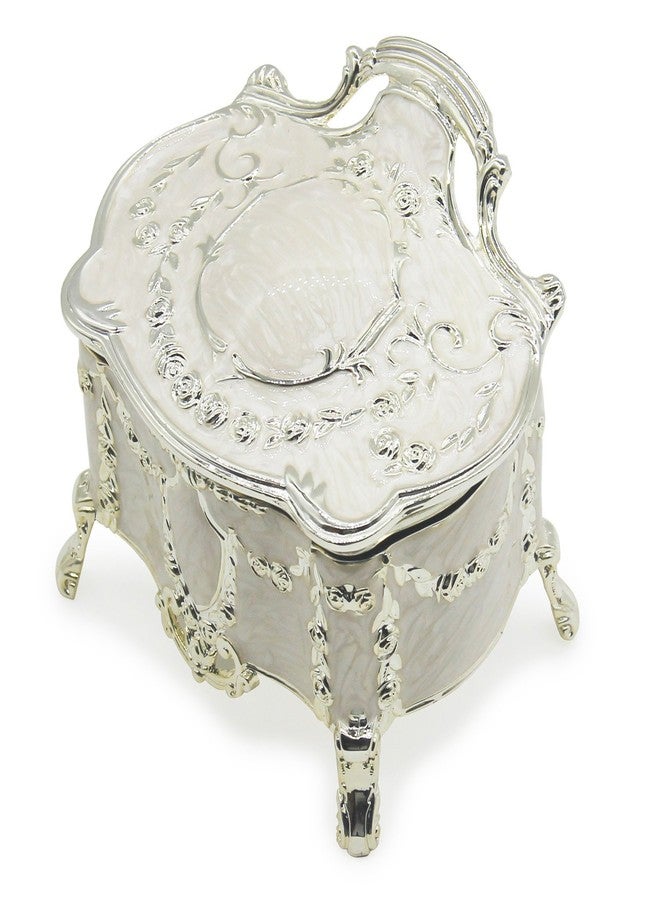 AVESON Luxury Vintage Metal Alloy Jewelry Box Ring Trinket Case Christmas Birthday Gift, Small - Image 1