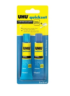 UHU 2-Component Quickset Transparent Epoxy Adhesive Set  - Image 1
