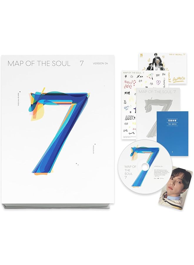 The Bros MAP OF SOUL : 7 [ 4 ver. ] Package + Photo Book + Lyric Book + CD + Mini Book + Photo Card + PostCard + Sticker + Coloring Paper + 1 Pocket Hand Mirror + 5 Extra Photos - Image 1