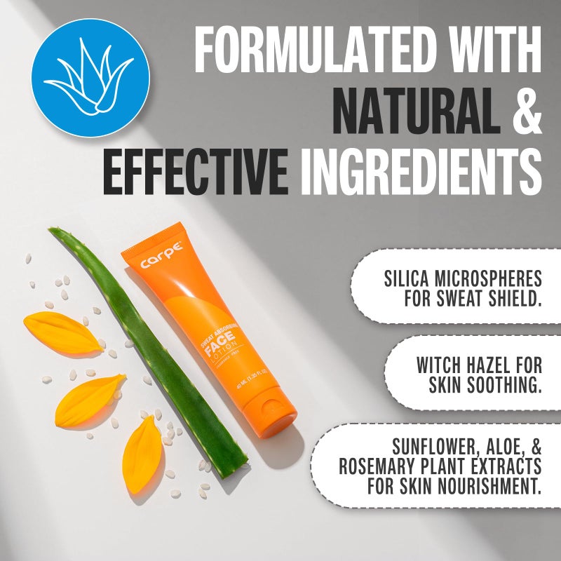 Carpe - Helps Keep Your Face  Forehead  and Scalp Dry - Sweat Absorbing Gelled Lotion - Plus Oily Face Control - With Silica Microspheres and Jojoba Esters - Image 4