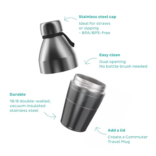 KeepCup Thermal Stainless Steel Water Bottle | Vacuum Insulated Travel Coffee Thermos Cup with Spill Proof Lid | Medium | 18 oz / 532ml | Twilight - Image 3