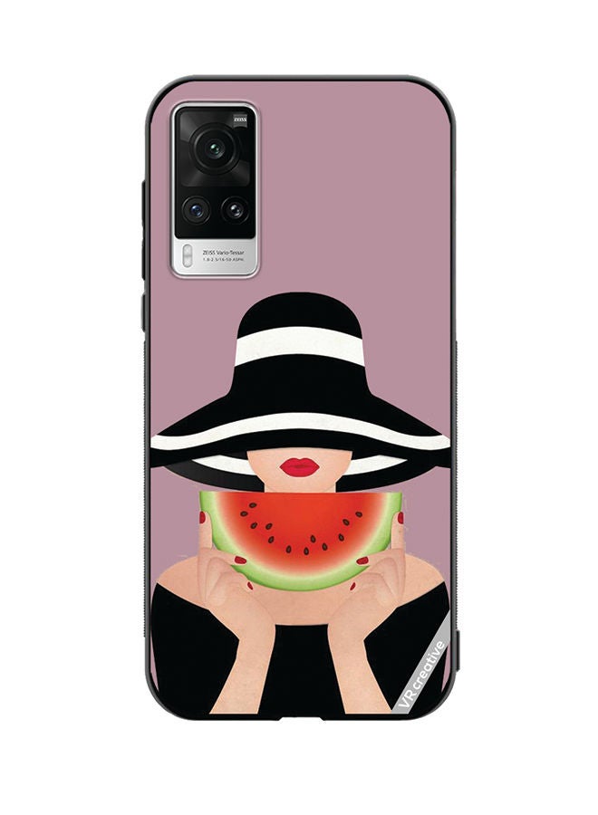 VR CREATIVE Protective Case Cover For Vivo X60 Pro Girl With Watermelon Design Multicolour - Image 1