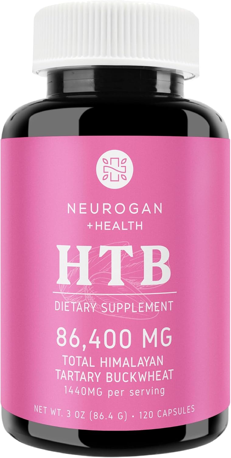 Neurogan Himalayan Tartary Buckwheat HTB Capsules  Pure Potent 1440 MG 60 Day Supply  Supports Digestive Wellness  GlutenFree 86400 MG Total HTB  Lab Tested Made in USA - Image 1