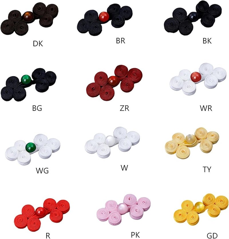 Traditional Chinese Cheongsam Knot Buttons Hand Sewing Fasteners Clothing Decor Accessory White 10 Pairs - Image 4
