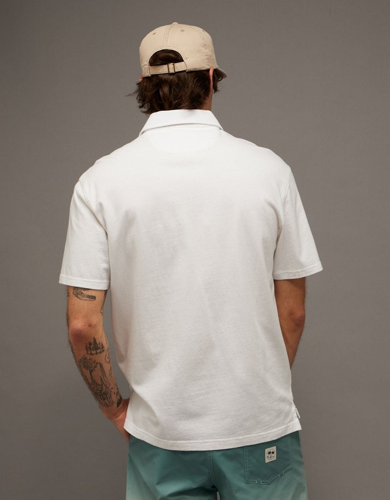 American Eagle AE Standard Fit Graphic Polo Shirt - Image 2