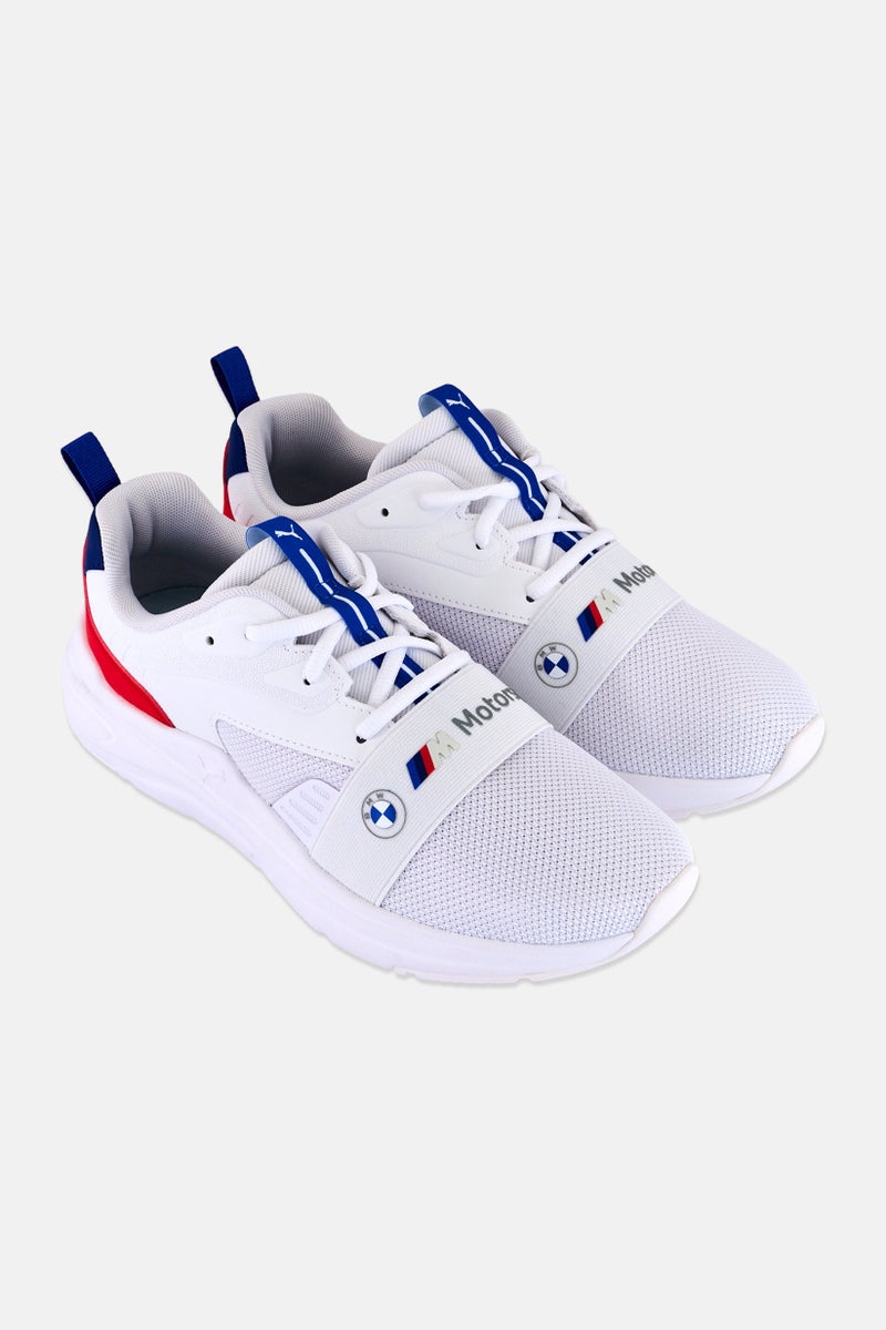 PUMA أحذية بومة × بي إم دبليو للرجال MMS Wired 2 مزودة بأربطة للخارج، بيضاء - Image 2