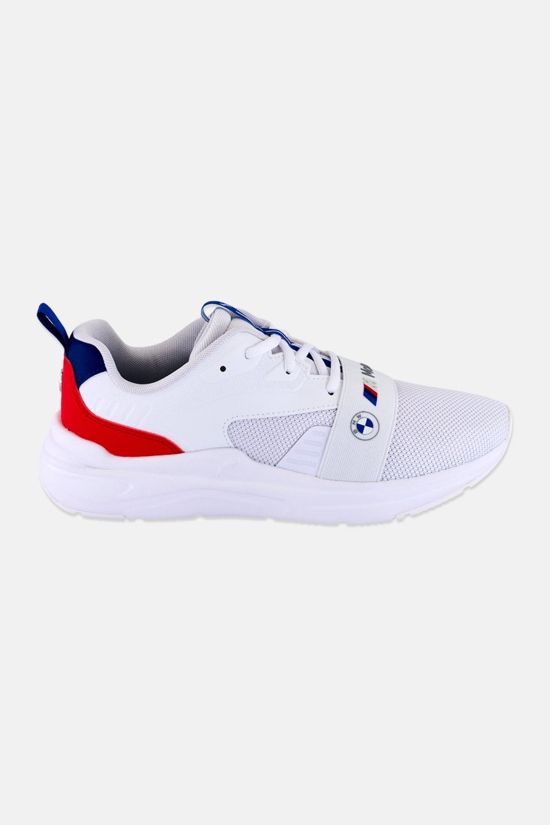 PUMA أحذية بومة × بي إم دبليو للرجال MMS Wired 2 مزودة بأربطة للخارج، بيضاء - Image 4