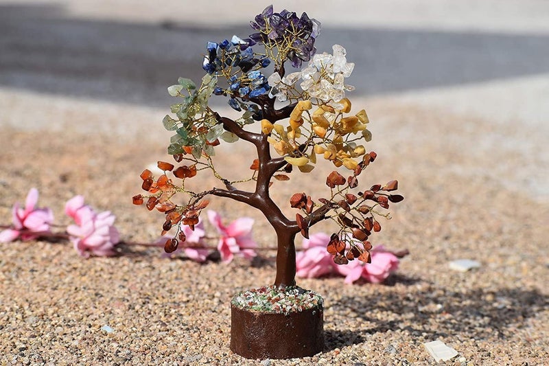 FIRSTRAY Seven Chakra Gemstone Tree of Life Positive Energy Feng Shui Decor Bonsai Crystals and Healing Stones Money Tree Room Decor Stone Healing Crystals - Image 1