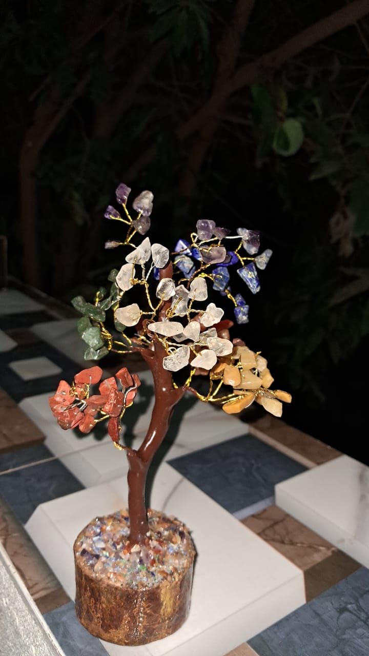 FIRSTRAY Seven Chakra Gemstone Tree of Life Positive Energy Feng Shui Decor Bonsai Crystals and Healing Stones Money Tree Room Decor Stone Healing Crystals - Image 3